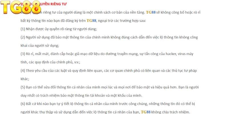 Chính sách bảo mật trong mọi liên kết